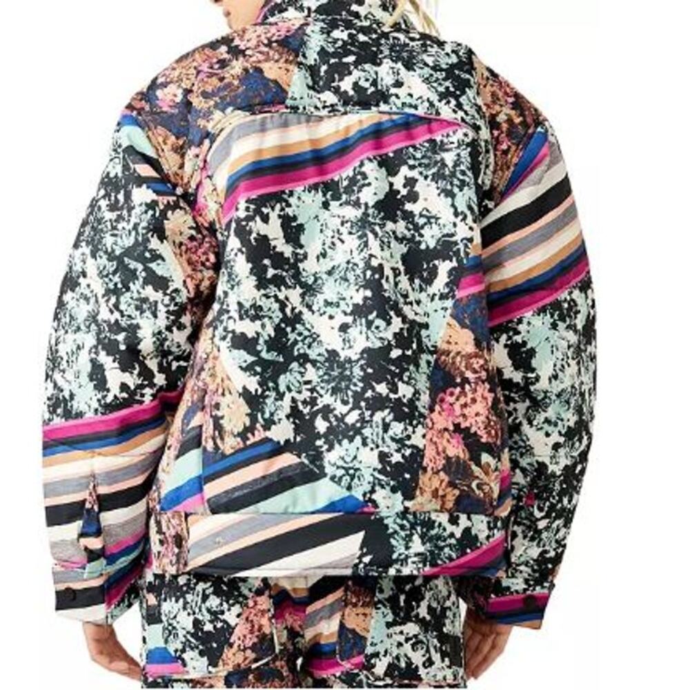 NEW Free People FP Movement Bunny Slope Printed Puffer Jacket Size XS - Picture 2 of 16